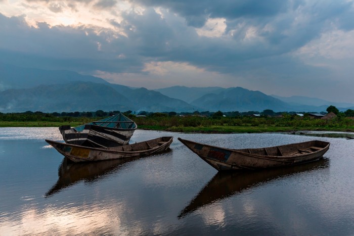 The fishing village of Kavanyongi on the shores of Lake Edward in Virunga National Park