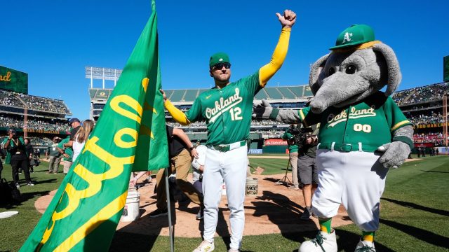 Athletics beat Rangers to send Coliseum out in style in final home game