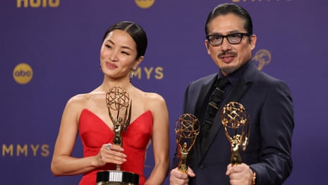 Emmy awards 2024: Shōgun makes history as Hacks, The Bear and Baby Reindeer triumph – video