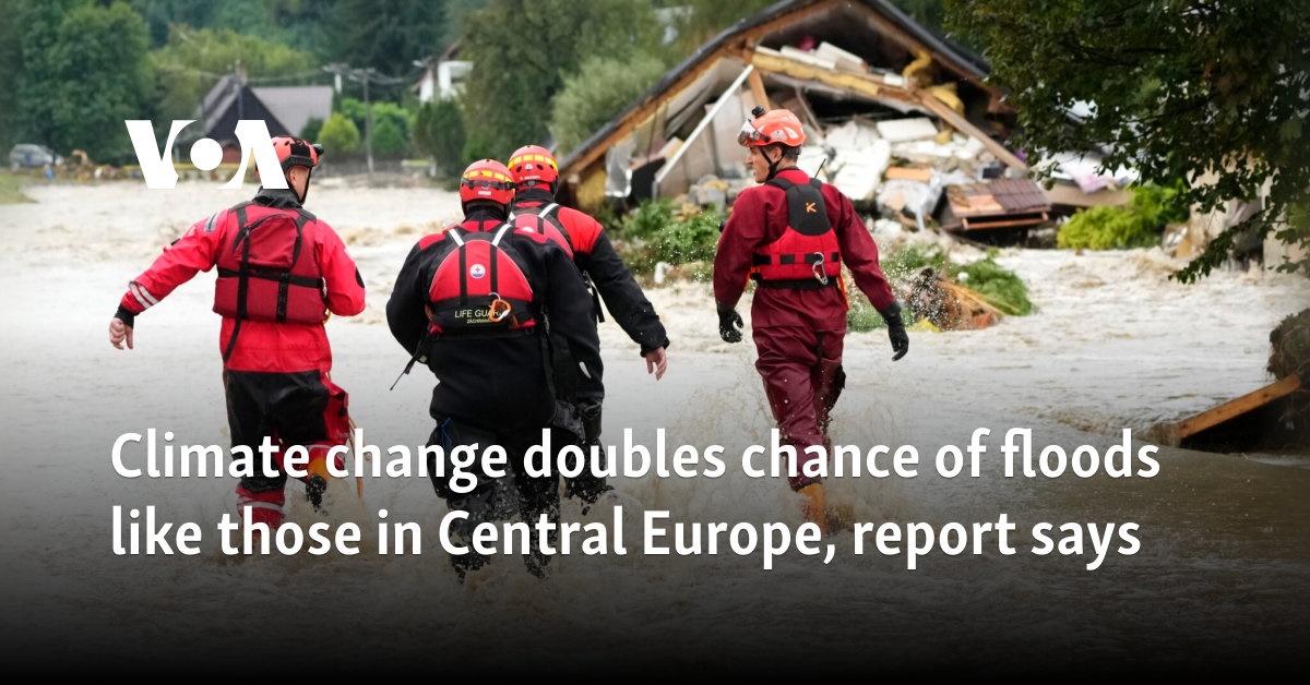 Climate change doubles chance of floods like those in Central Europe, report says