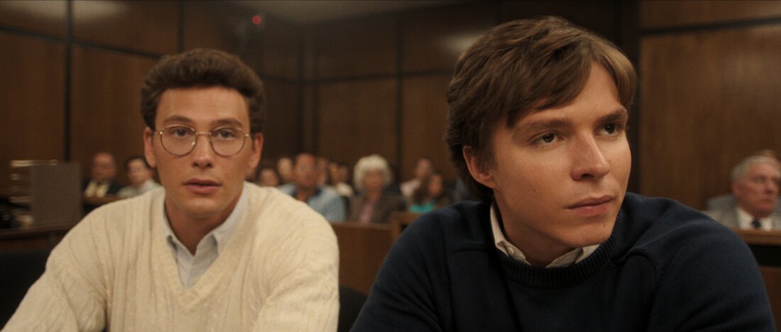 Cooper Koch as Erik Menendez, Nicholas Chavez as Lyle Menendez (left to right) in episode 8 of Monsters: The Lyle And Erik Menendez Story.