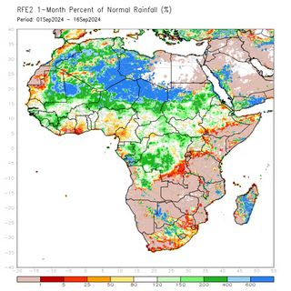 A rainfall chart of Africa