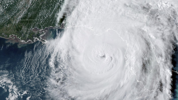 Hurricane Helene in the Gulf of Mexico moving towards Florida on Thursday.