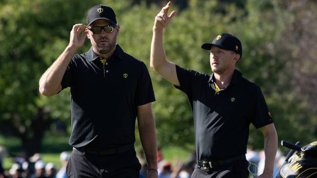 Internationals storm back at Presidents Cup to tie elite golf tournament 5-5 in Montreal | CBC Sports