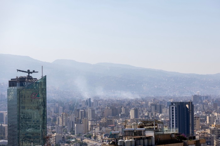 Smoke rises from Israeli attacks on southern suburbs of Beirut