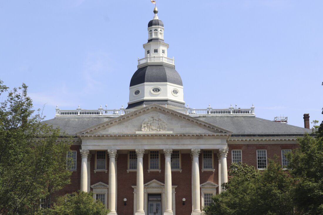 The Maryland State House is shown here, May 11, 2023, in Annapolis, MD.