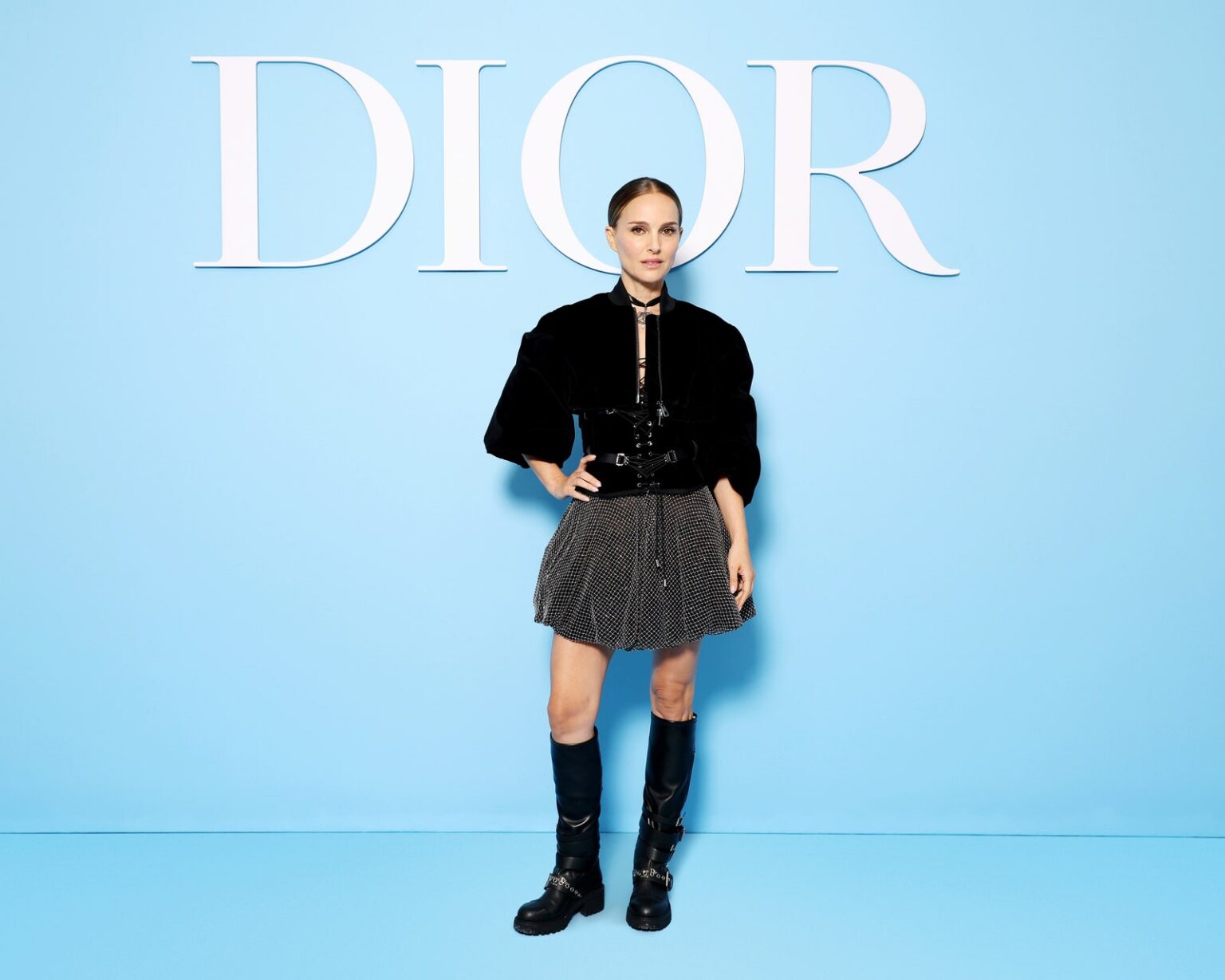 PARIS FRANCE  SEPTEMBER 24  Natalie Portman attends the Christian Dior Womenswear SpringSummer 2025 show as part of...