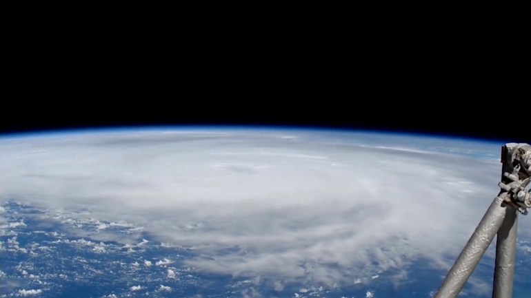 Satellite image shows Hurricane Helene churning through the Gulf of Florida, U.S., September 26, 2024 in his screengrab from a Handout video. NASA/Handout via REUTERS THIS IMAGE HAS BEEN SUPPLIED BY A THIRD PARTY