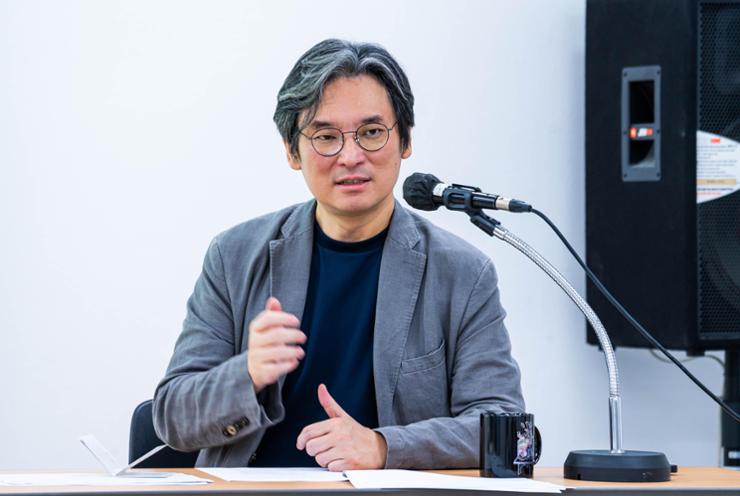 The 16th Seoul International Music Festival's (SIMF) artistic director, Ryu Jea-joon, speaks during the press conference for the festival in Jung District, Seoul, Wednesday. Courtesy of SIMF