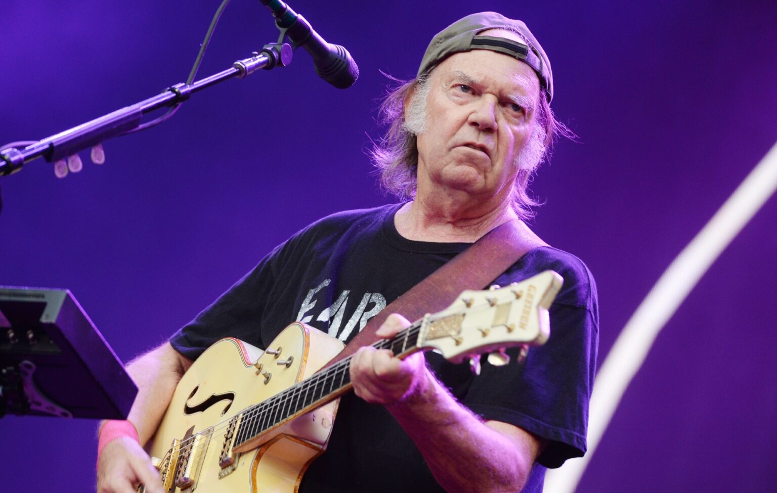 Neil Young performs live