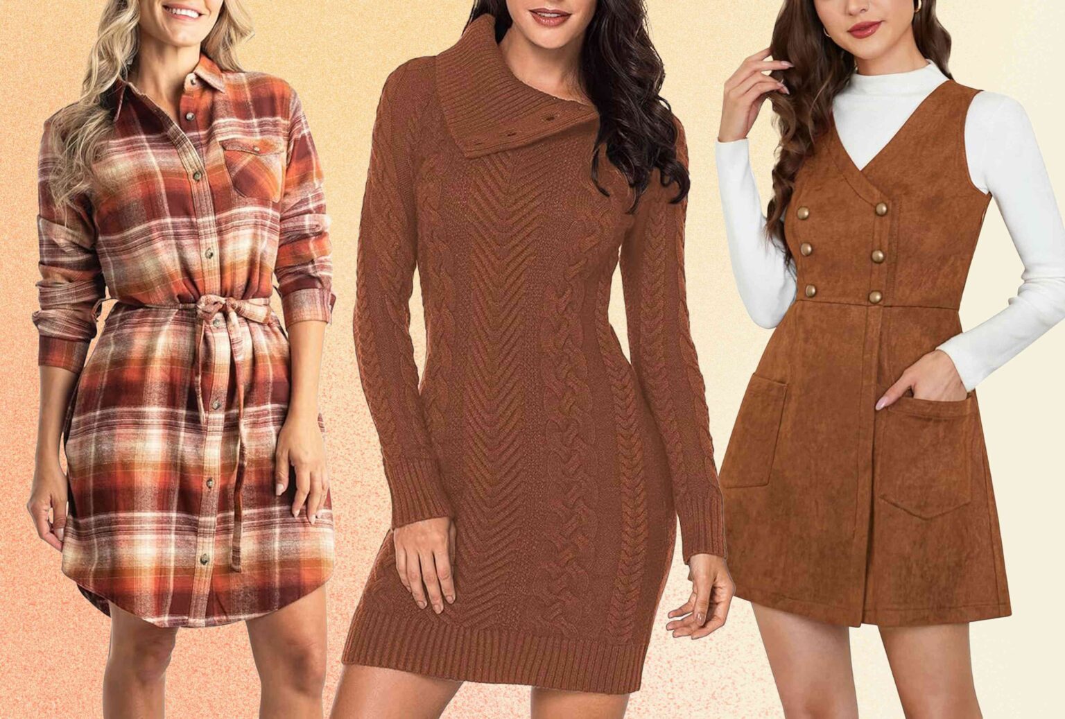 10 Corduroy, Knit, and Suede Dresses That Add Cozy Texture to Your Fall Outfits