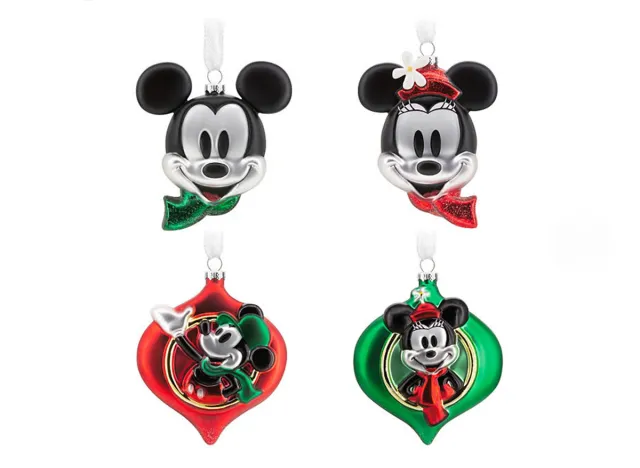 Disney Mickey and Minnie Blown Glass Ornaments at Sam's Club