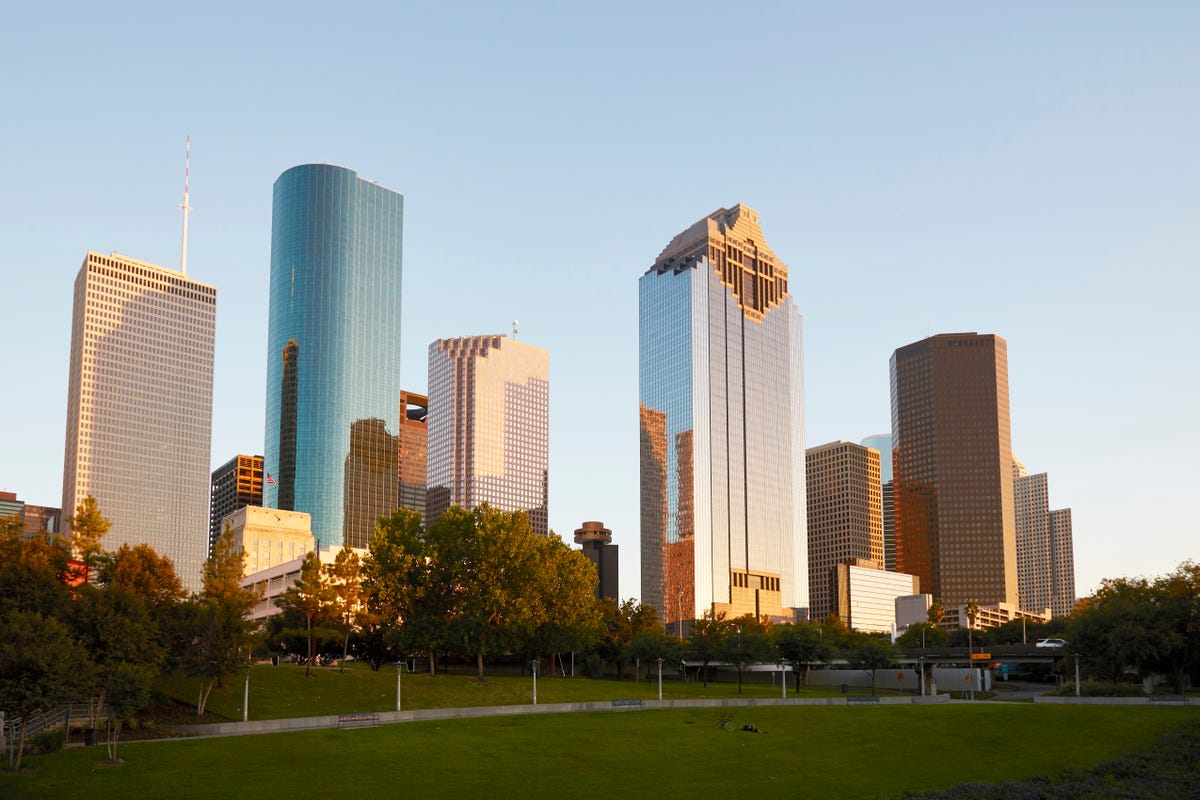 Houston skyline at dawn