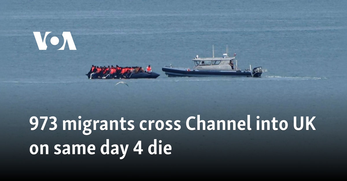 973 migrants cross Channel into UK on same day 4 die