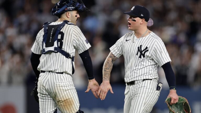 Alex Verdugo’s go-ahead single, acrobatic catch lift Yankees over Royals in ALDS opener