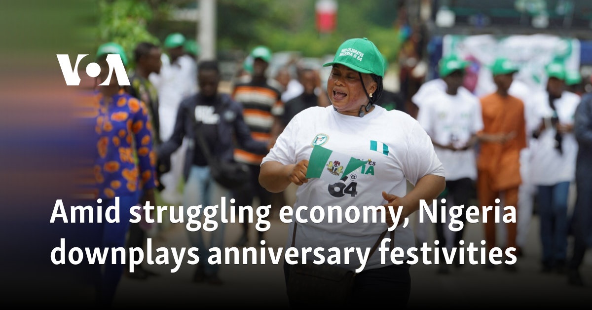 Amid struggling economy, Nigeria downplays anniversary festivities