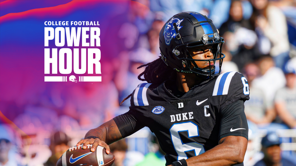 Duke's Maalik Murphy (6) passes during an NCAA football game on Saturday, Sept. 28, 2024, in Durham, N.C. (AP Photo/Ben McKeown)