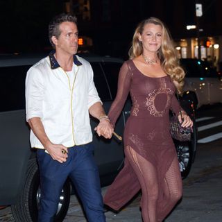 Ryan Reynolds and Blake Lively are seen on October 11, 2024 in New York City.