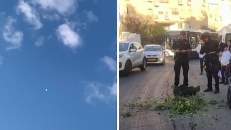 Air raid sirens and explosions over Tel Aviv as Antony Blinken lands in Israel – video