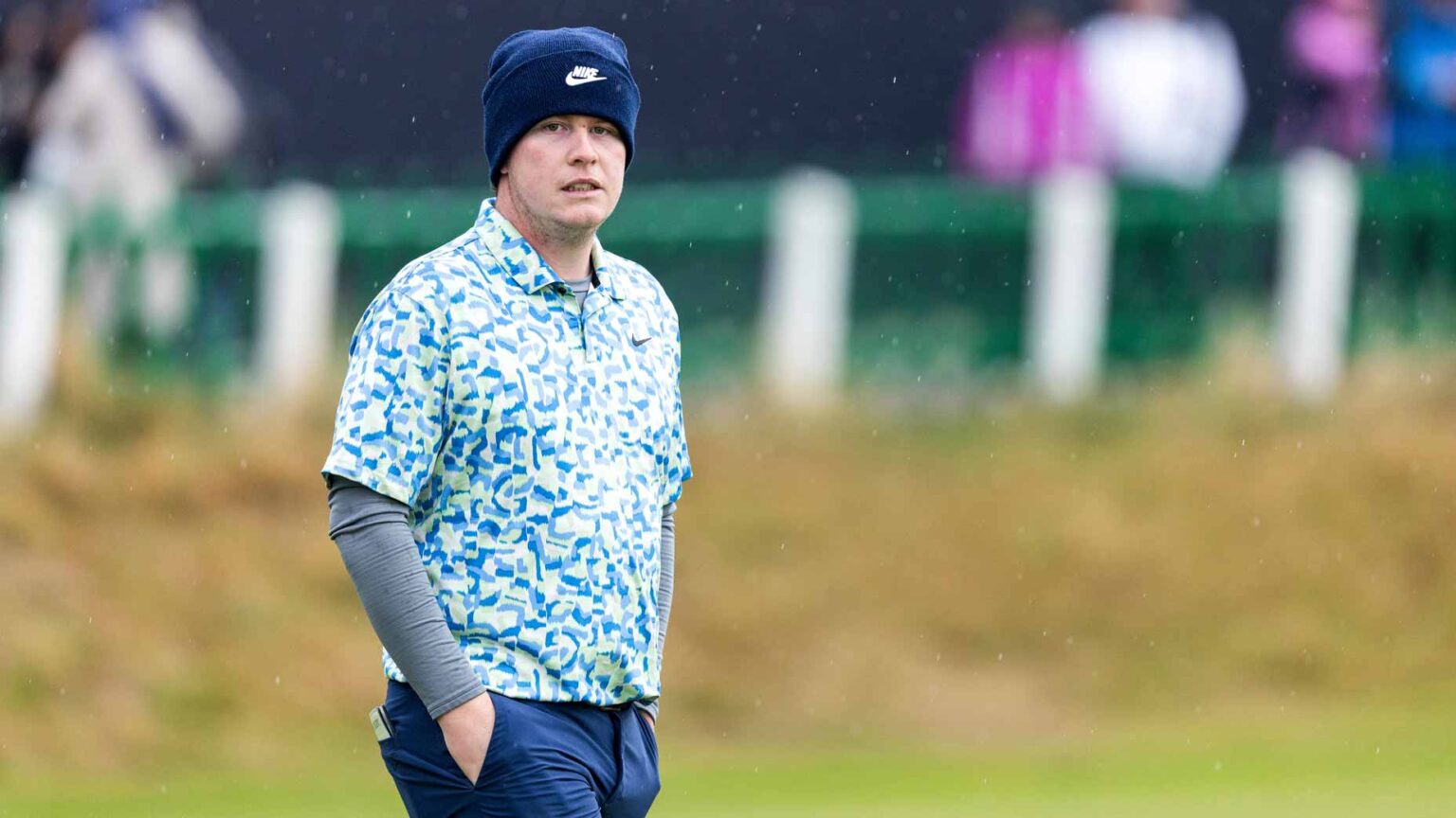 Robert Macintyre looks on at St. Andrews.