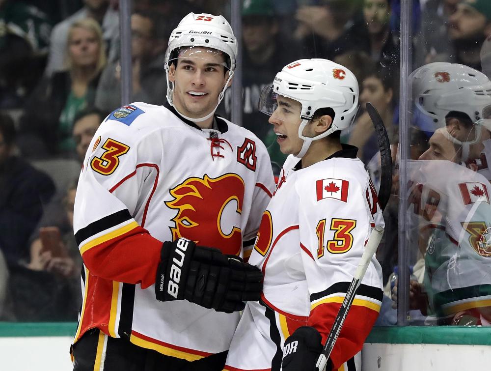 Sean Monahan Can Feel the Love From John Gaudreau After Blue Jackets Win 1st Game of the Season