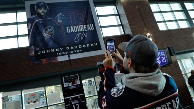 Boston College honours Gaudreaus, Voce in emotional home opener