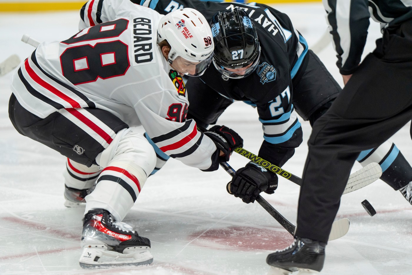 Chicago Blackhawks lose the season opener 5-2 to the Utah Hockey Club in its inaugural game