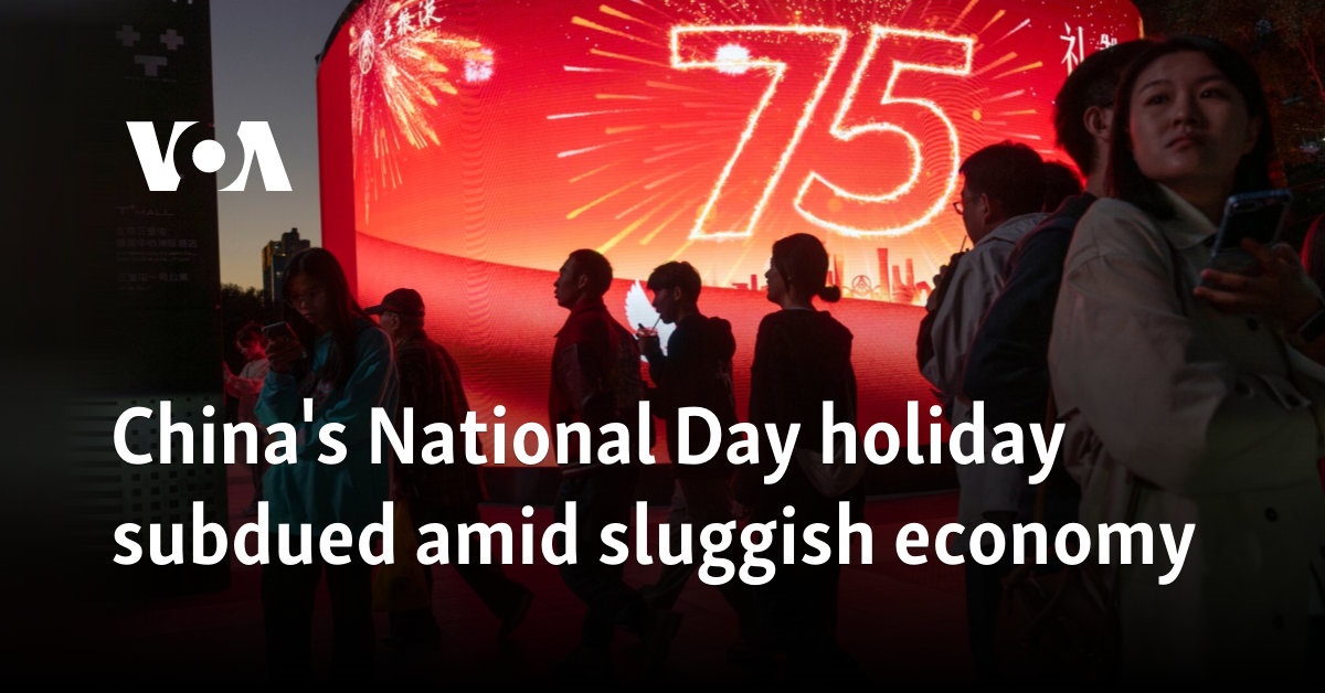 China's National Day holiday subdued amid sluggish economy