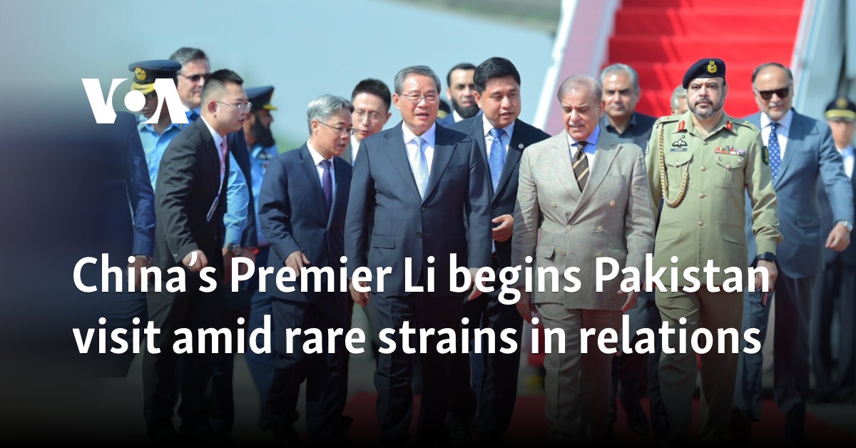 China’s Premier Li begins Pakistan visit amid rare strains in relations