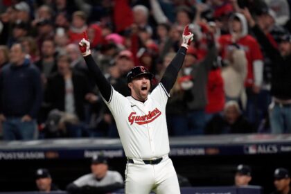 Cleveland Guardians stun New York Yankees 7-5 in 10 innings on a pair of dramatic home runs, cutting ALCS deficit to 2-1