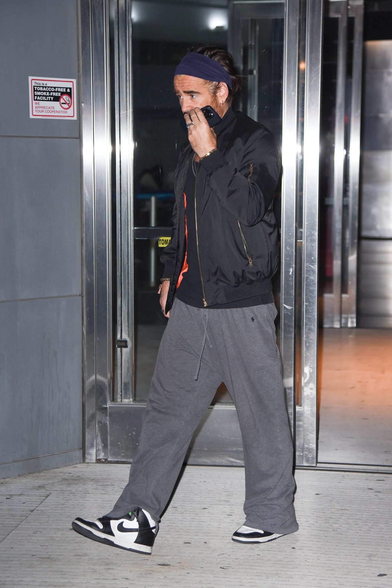 NEW YORK NEW YORK  OCTOBER 17 Colin Farrell arrives at JFK airport on October 17 2024 in New York City.