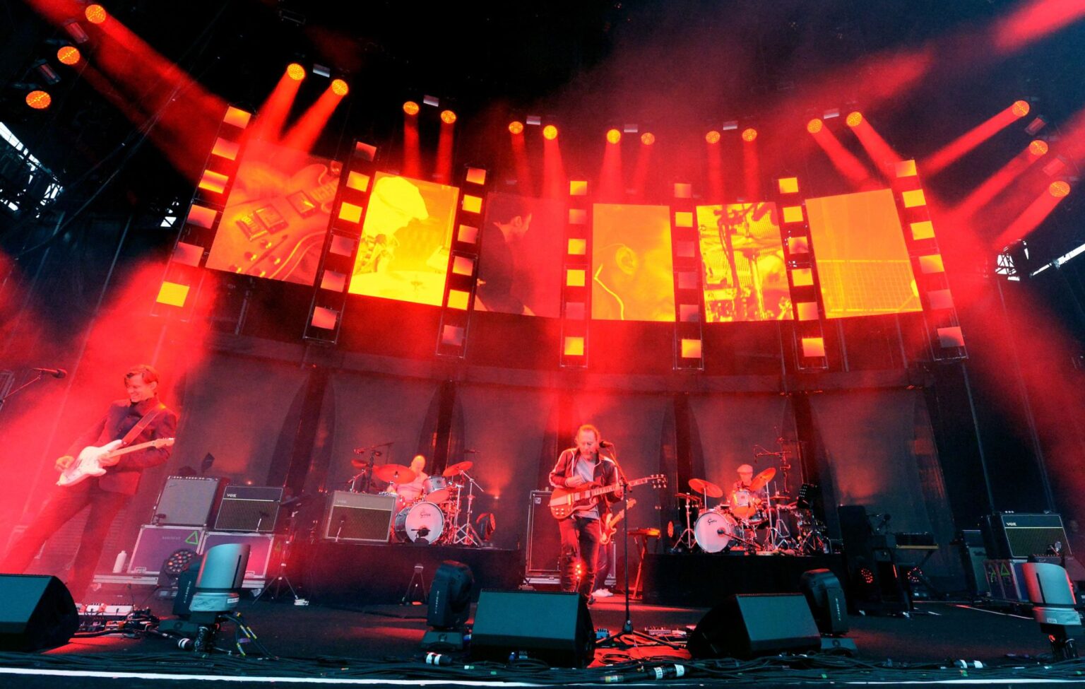 Radiohead performs live in 2016.