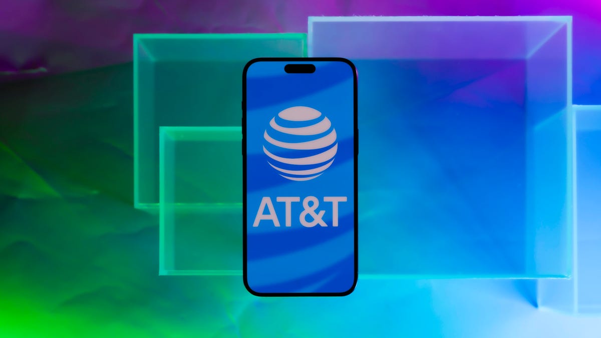 AT&T logo on a phone