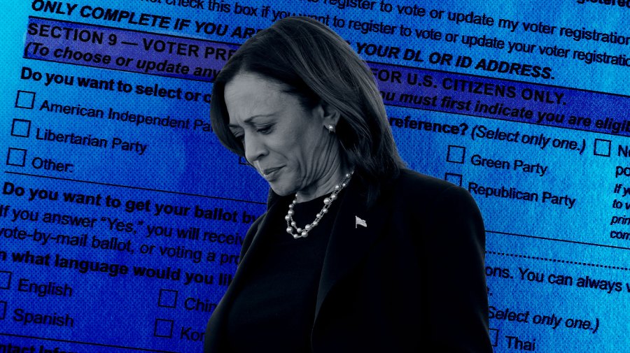 Democratic voter registration raises red flags for Harris