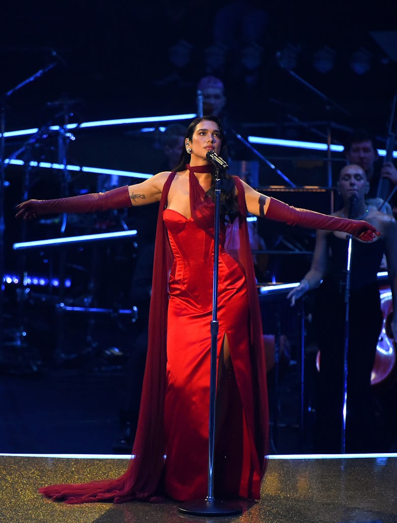 Dua Lipa performs at the Royal Albert Hall on October 17, 2024 in London, England.