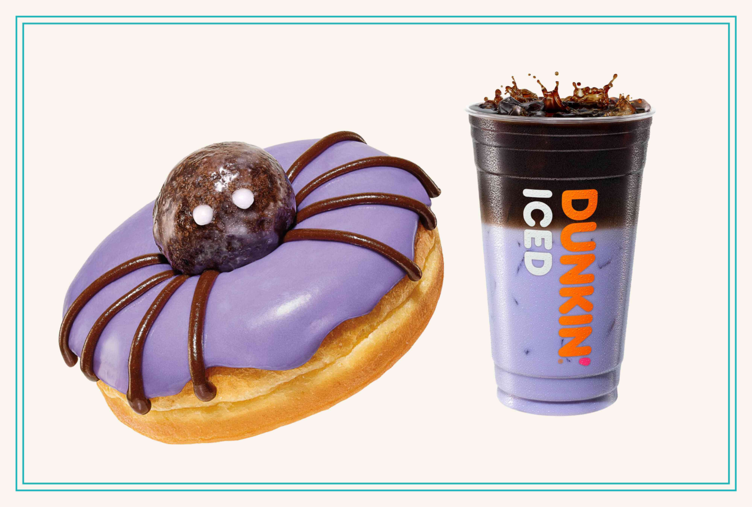 Dunkin’s Halloween Menu Plays Up the Purple with the Spider Donut, an Ube Macchiato, and More