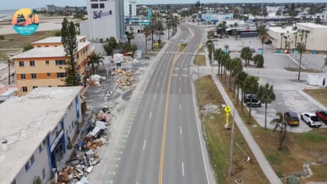 Florida streets empty as Hurricane Milton approaches – video