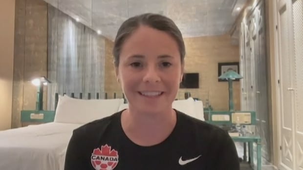 Former soccer player Diana Matheson seeing the other side of life in camp with Canada | CBC Sports