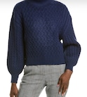 Blue turtleneck sweater