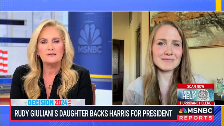 Giuliani’s Daughter Reveals How Dad Reacted to Harris Endorsement