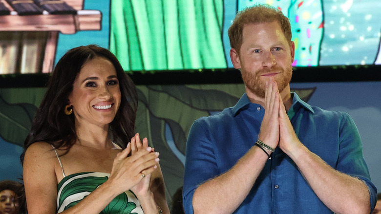 Meghan Markle and Prince Harry smiling