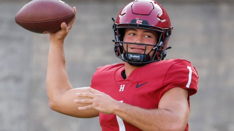 Harvard survives late rally, beats Holy Cross 35-34 after 2-point conversion stop