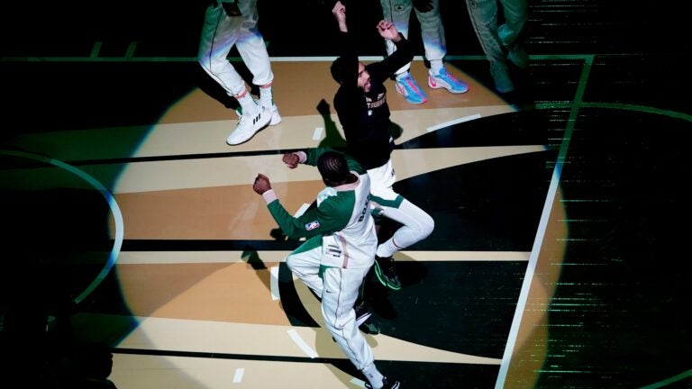 Here's a look at the Celtics' NBA Cup court floor