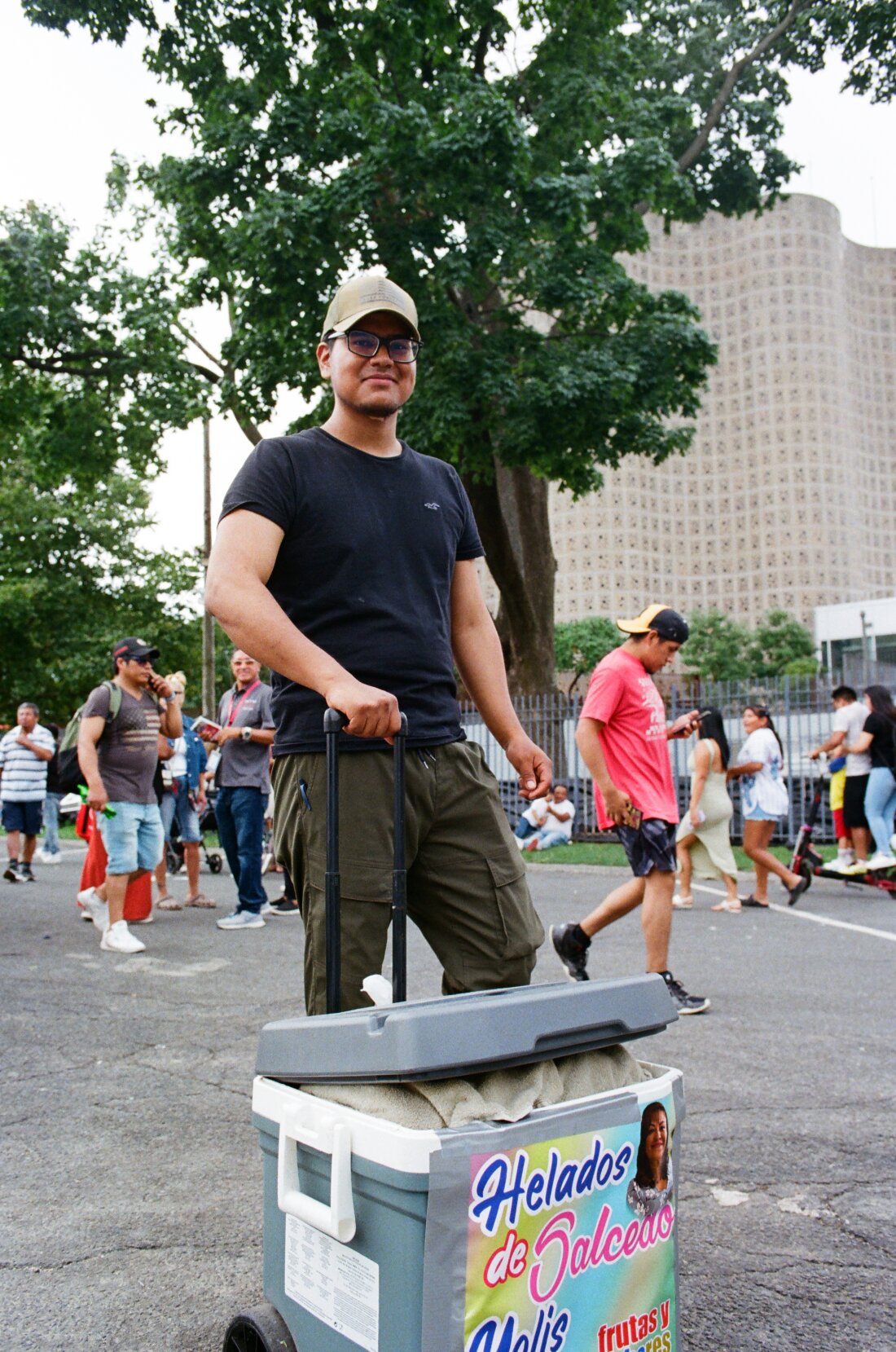 Luis Beltran sells ice cream at Flushing Meadows Park in Queens, N.Y.