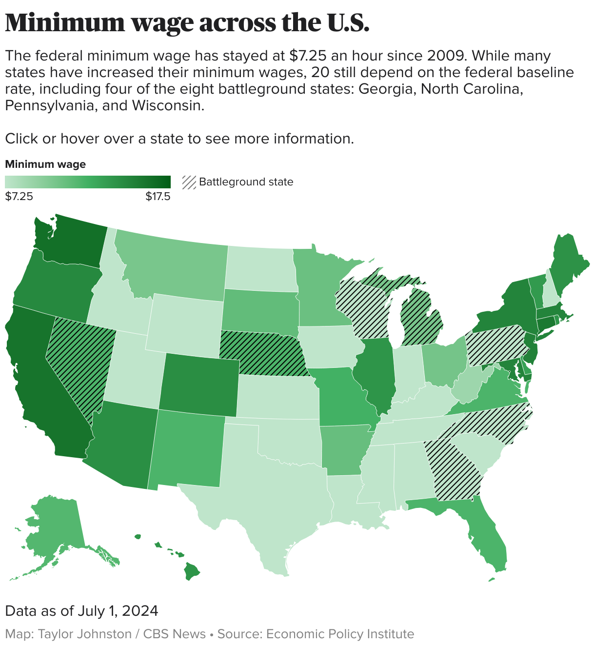 In some battleground states, low-wage workers keep losing ground