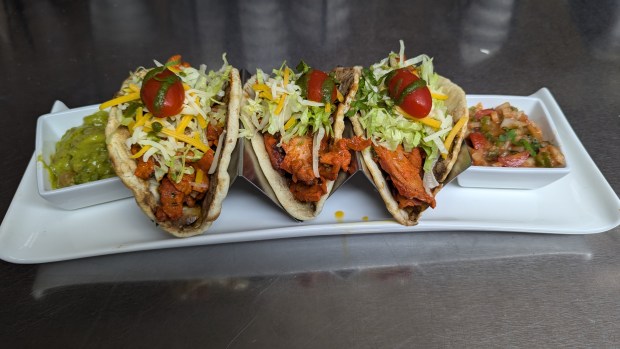 Tandoori tacos, pictured here, are among the dishes that TEMPTINN has tested ahead its planned launch in November. (Sujay Karvekar)