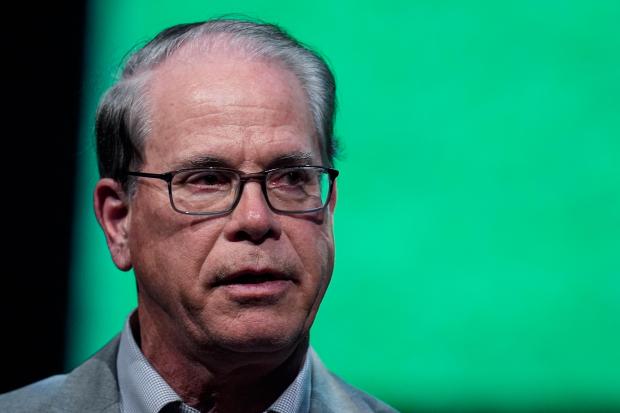 FILE - Sen. Mike Braun, R-Ind., speaks during a Republican Indiana gubernatorial candidate forum in Carmel, Ind., Jan. 25, 2024. (AP Photo/Michael Conroy, file)