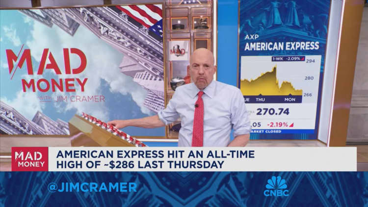 You should buy the dip with American Express, says Jim Cramer