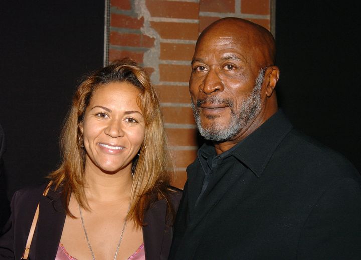 Shannon Amos and her father, actor John Amos, at Cure Autism Now's third annual "Acts of Love" gala in 2005.