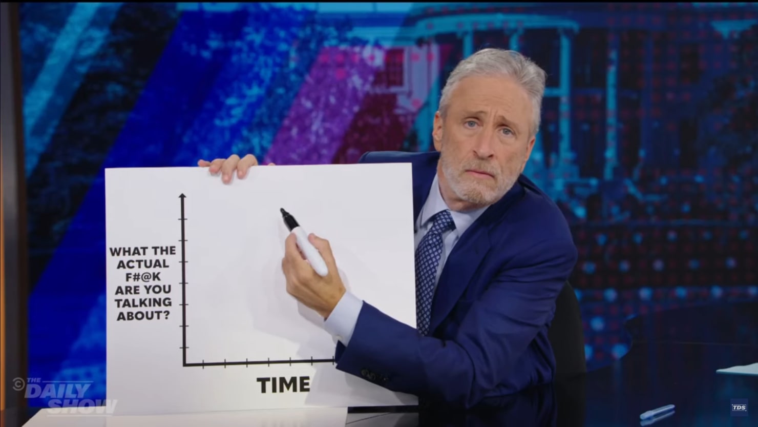 Jon Stewart Perfectly Skewers Trump’s Nonsensical Ramblings